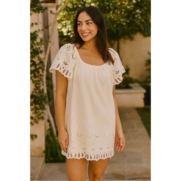 ASTARS + Evereve Eyelet Shift Dress - Picture 1 of 7